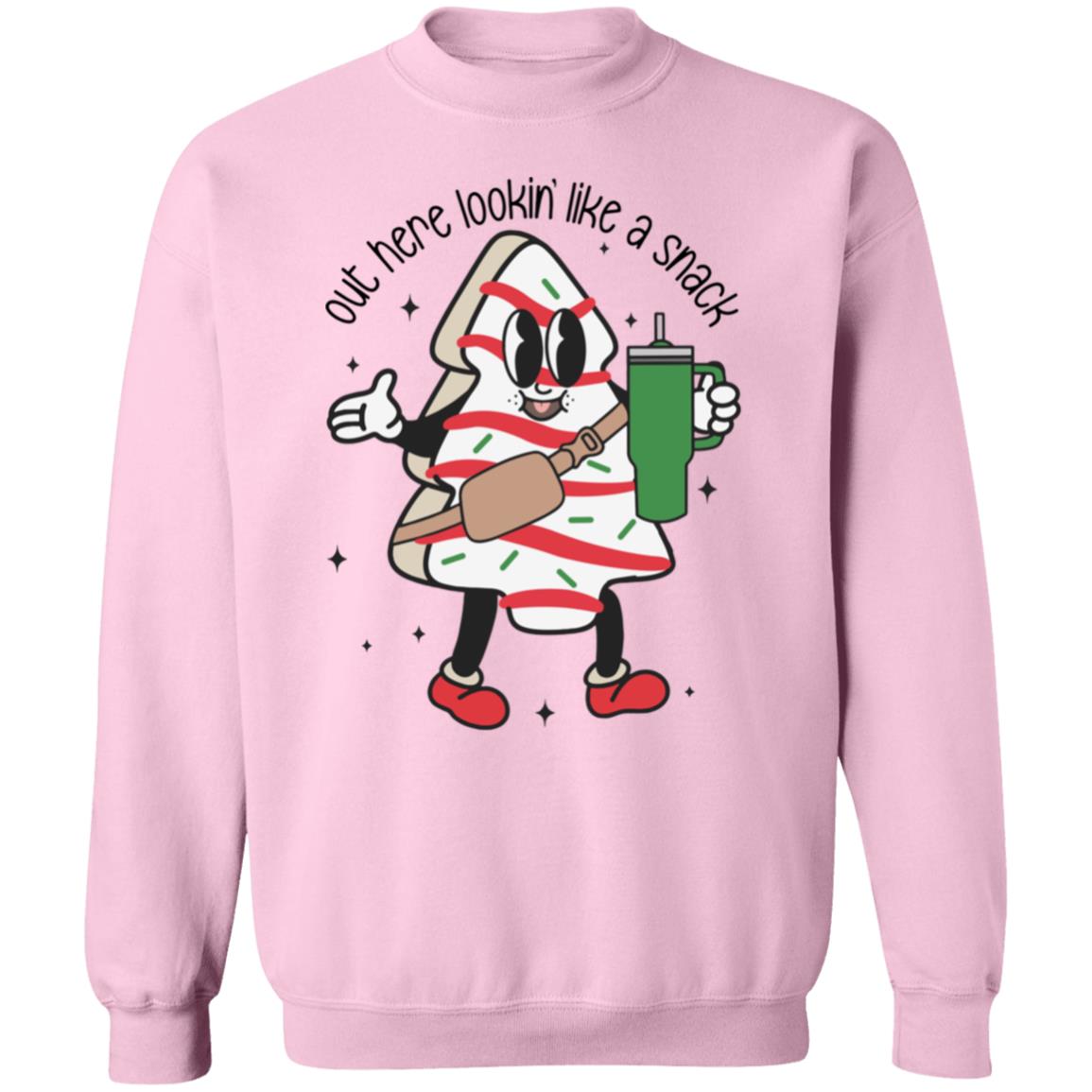 Out Here Lookin' Like A Snack Crewneck Pullover Sweatshirt